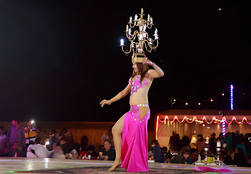 Travelers enjoying an adventurous Dubai desert safari experience