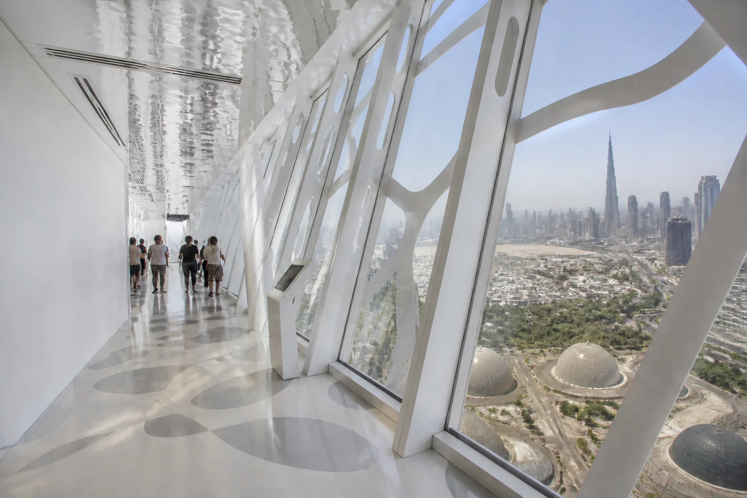 Interior mezzanine museum and Future Dubai interactive exhibition gallery inside the Dubai Frame