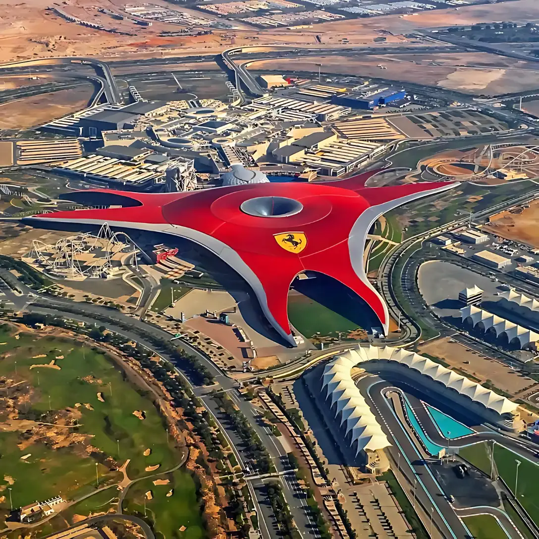 Ferrari World Abu Dhabi theme park on Yas Island