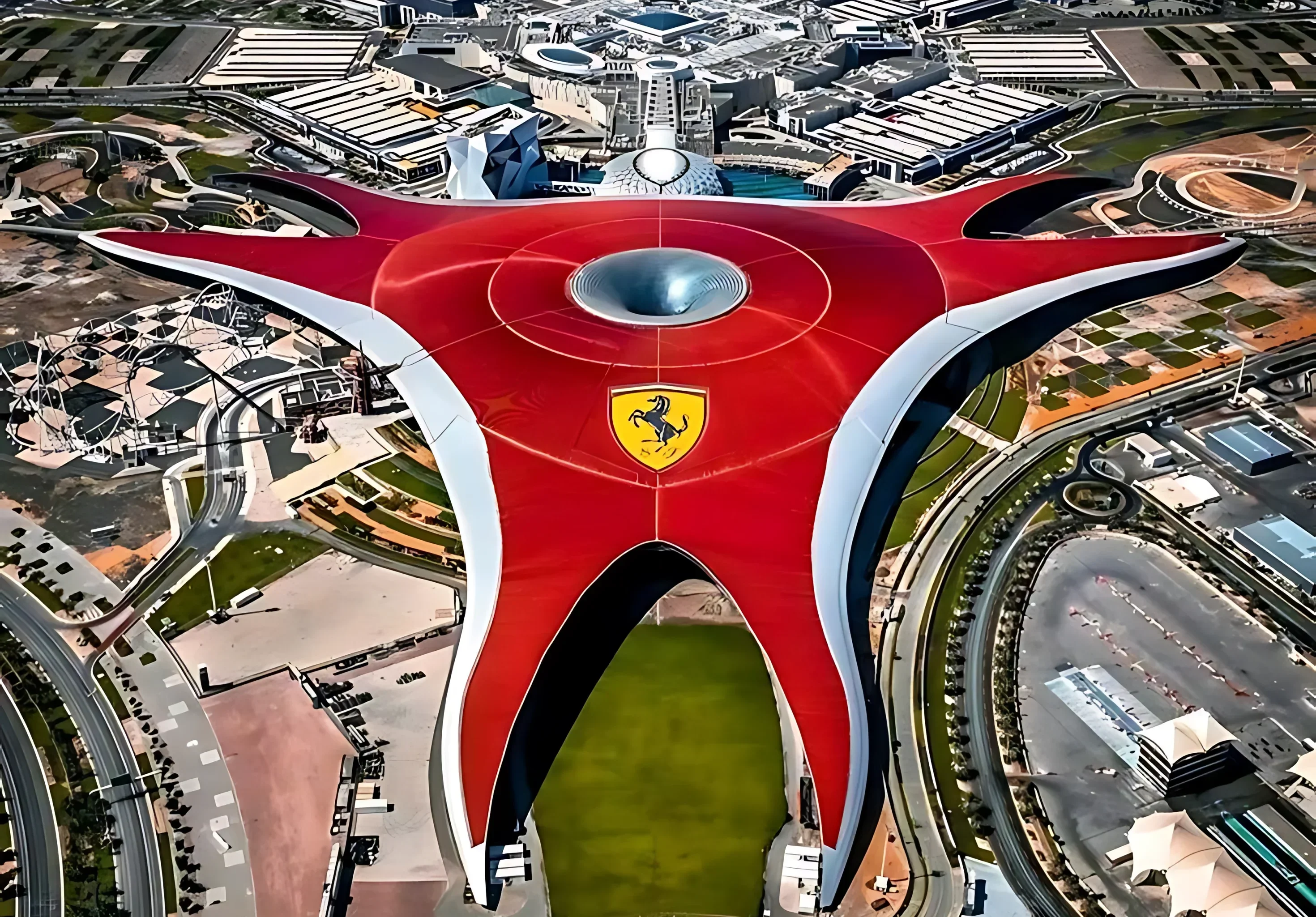 Ferrari World Abu Dhabi theme park on Yas Island