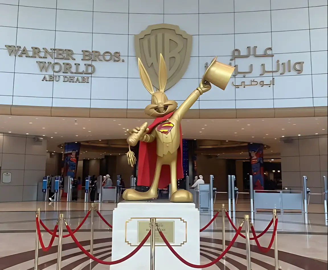 Popular cartoon characters at Warner Bros. World Abu Dhabi