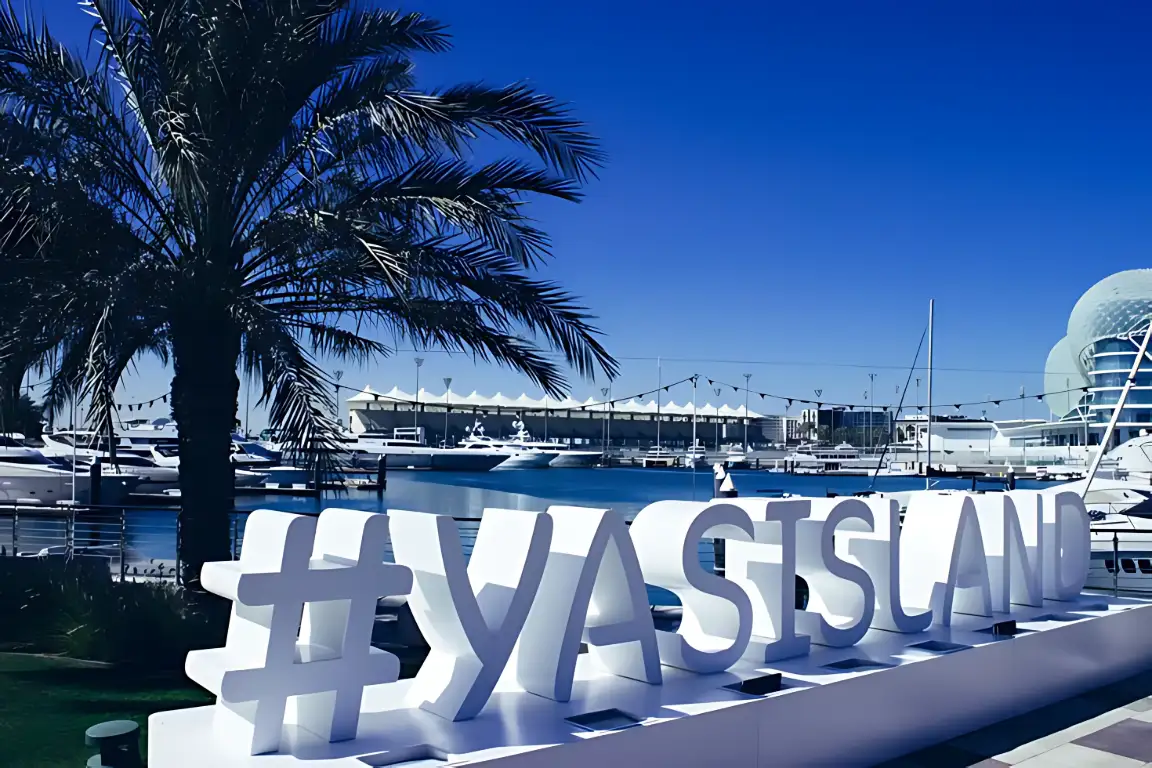 Yas Island Marina Sign Yachts during a Dubai sightseeing and tourism experience